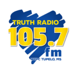 105.7 FM Truth Radio logo Tupelo, MS